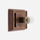 attribution Frank Lloyd Wright, Sconce, c. 1915, oak, copper