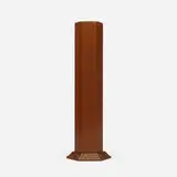 Frank Lloyd Wright, Hexagonal weed vase, 1953 / 1954, mahogany, copper-anodized aluminum