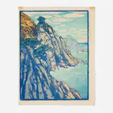 Frances Gearhart, Storm Lined, 1936, woodcut in colors