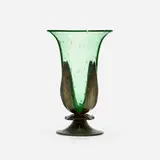 Roycroft and Steuben, Leaf-form vase, model 248