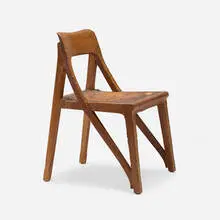 Richard Riemerschmid, Music Room chair, oak, leather, brass