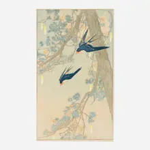 Bertha Lum, Land of the Bluebird, 1916, woodcut in colors