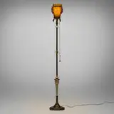 Durand, Torchiere with Coil shade