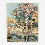 Norma Bassett Hall, Old Sycamore, 1941-42, woodcut in colors
