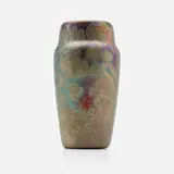 Jacques Sicard for Weller Pottery, Vase with chrysanthemums, 1903-1917, glazed earthenware