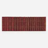 Roycroft, The Complete Writings of Elbert Hubbard, twenty volumes, 1911, 3/4 modeled leather bound books with gilding, Roycroft laid paper
