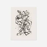 Jean Dubuffet, The Feather in a Cap (La Plume au Chapeau)