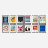 David Ben Gurion portfolio by Yaacov Agam, 1985, screenprint on paper, Agamograph, sold Jun 2017