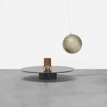 Takis, Boule, 1967, Plexiglas, painted wood, electromagnet, nails