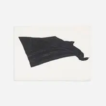 Robert Longo, Black Flag #8, 1990, tempera and graphite on paper