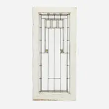 Louis Sullivan, window from the Henry B. Babson House, Riverside, 1908, stained glass, lead, lacquered wood
