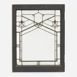 Frank Lloyd Wright, window from the B. Harley Bradley House, Kankakee, 1900, stained glass, lead, lacquered wood