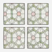 Dankmar Adler and Louis Sullivan, set of five windows from the Chicago Stock Exchange, 1894, stained glass, lead