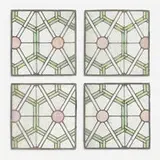 set of five windows from the Chicago Stock Exchange by Dankmar Adler and Louis Sullivan, 1894, stained glass, lead, sold Apr 2017