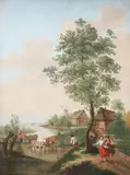Heinrich Wilhelm Schweickhardt, Untitled, oil on canvas 228 x 159cm