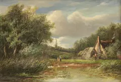 Joseph Thors, Untitled, oil on paper mounted on to board 28 x 41cm (2)