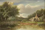 Joseph Thors, Untitled, oil on paper mounted on to board 28 x 41cm (2)