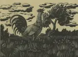 Eric Ravilious, Untitled, Eric Ravilious (1903-1942) 'Chanticleer' wood engraving