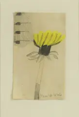 Mary Newcomb, Untitled, pencil and gouache 10.8 x 6.2cm .