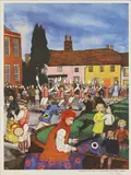Walter Hoyle, Untitled, Essex' lithograph printed in colours