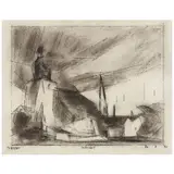 Lyonel Feininger, Dröbsdorf, 1927, charcoal and pen and ink on paper
