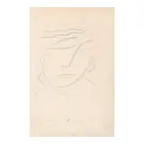 Alexej von Jawlensky, Kleiner geneigter Frauenkopf mit geschlossenen Augen, watercolor and pencil on paper