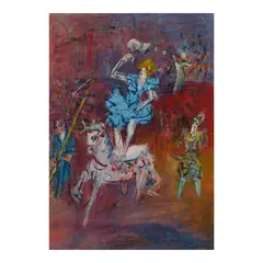Jean Dufy, L'écuyère à panneaux, circa 1950, oil on canvas