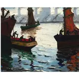 Mañana de Invierno by Benito Quinquela Martín, circa 1955, oil on board, sold May 2026