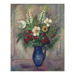 Bouquet by Reuven Rubin, 1948, oil on canvas, sold May 2026