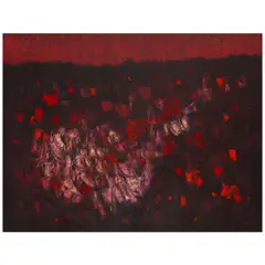 Mordecai Ardon, The Purple Twilight, 1969, oil on canvas