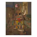 Jankel Adler, Bauersfrau mit Kuh (Peasant Woman with Cow), 1943, oil on canvas