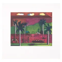 Red Lake by Carlos Almaraz, 1986, Etching and aquatint in colors on wove paper, sold Feb 2026