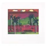 Carlos Almaraz, Red Lake, 1986, Etching and aquatint in colors on wove paper