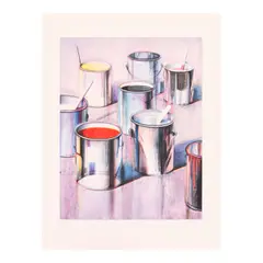 Wayne Thiebaud, Paint Cans, 1990, Lithograph in colors on Arches paper