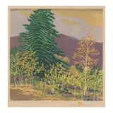 Gustave Baumann, Aspen Money (Chamberlain 132), 1929, Woodcut in colors on Ansbach paper