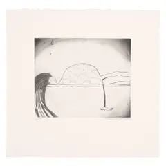 Louise Bourgeois, Medical Print, 2001, Drypoint on handmade Dieu Donné paper with artist's watermark