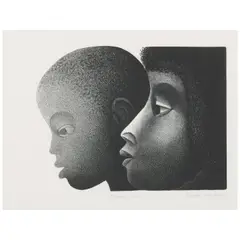 Mother and Son by Elizabeth Catlett, 1972, Lithograph on Arches paper, sold Feb 2026