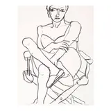 Richard Diebenkorn, Seated Woman in Director's Chair (Liguori 170)