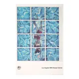 David Hockney, Los Angeles Olympic Games (Swimming Pool) (Baggot 131), 1984, Offset lithograph in colors on wove paper