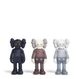 Kaws, Companion (Five Years Later) (Grey, Black, Brown), 2004, Three cast vinyl figurines in colors