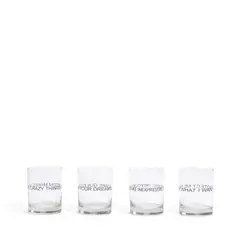 A Group of 4 Modern Old Fashion Glasses, n.d. by Jenny Holzer, Four modern old fashion glasses, offered Feb 2026