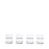 Jenny Holzer, A Group of 4 Modern Old Fashion Glasses, n.d., Four modern old fashion glasses