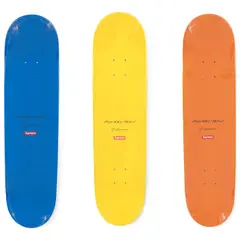 Jeff Koons, Monkey Train Skateboards, 2006, Three screenprints in colors on skateboard decks, each with artist's printed signature