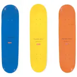 Jeff Koons, Monkey Train Skateboards, 2006, Three screenprints in colors on skateboard decks, each with artist's printed signature