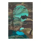 Laura Owens, Untitled (for Parkett 65), 2002, Lithograph with hand-coloring and collage on wove paper