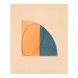 Robert Mangold, Curved Plane/Figure II, 1995, Woodcut in colors on handmade Kitikata paper