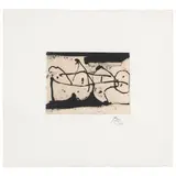 Robert Motherwell, #1, from Hollow Men Suite (Engberg/Belknap 368, Banach 336), 1986, Etching and aquatint on cream Moriki chine collé with wove support