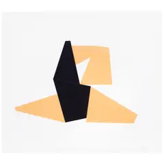 Joel Shapiro, Boat, Bird, Mother and Child (c), 2009, Screenprint in colors with collage on wove paper