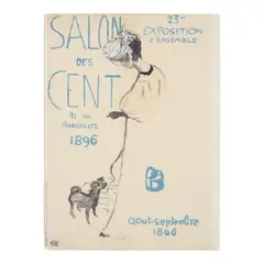 Pierre Bonnard, Salon des Cent, 1896, Lithograph in colors on wove paper backed with japon
