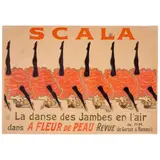 Louis Charbonnier, Scala A Fleur de Peau Revue, c. 1898, Lithograph in colors on wove paper linen-backed